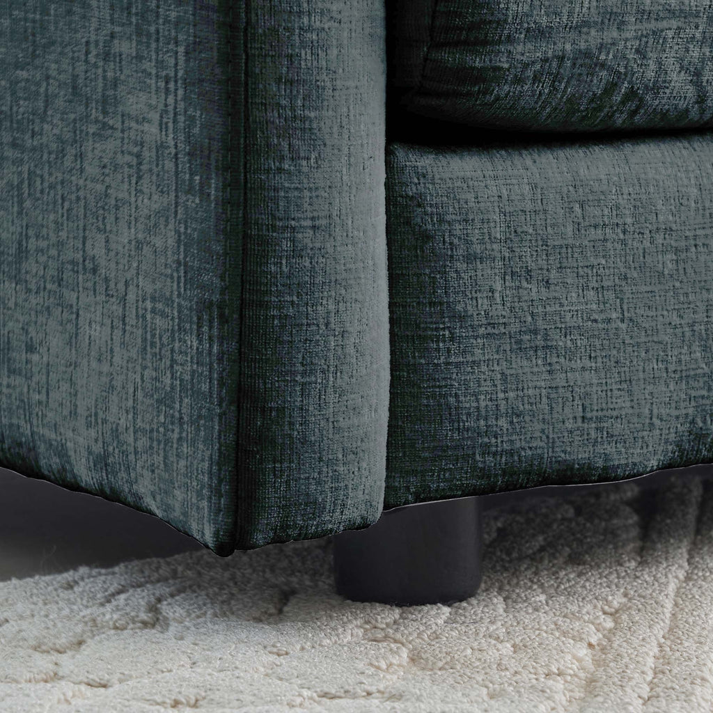 Comfort U Shaped Couch with Reversible Chaise, Modular Large U-Shape Sectional Sofa, Double Extra Ottomans,Gray Chenille