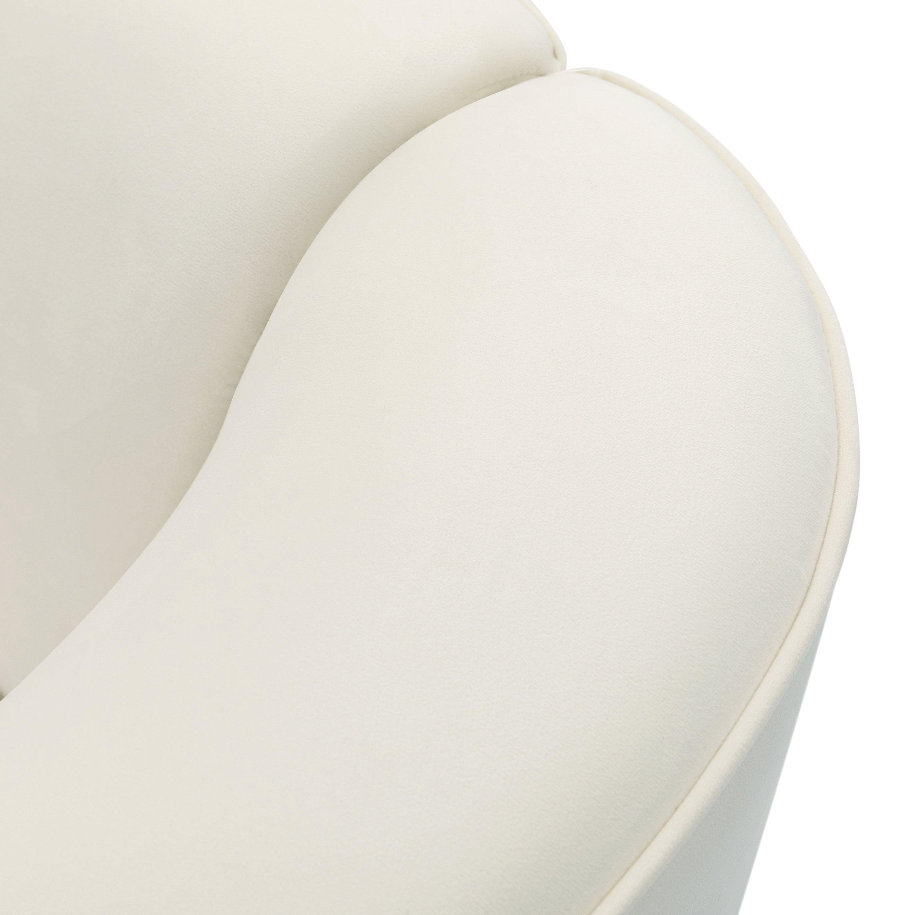 87' Curved Contemporary Sofa in Off-White: Plush Seating, Streamlined Design, and Durable Frame – Ideal for Stylish Living Spaces