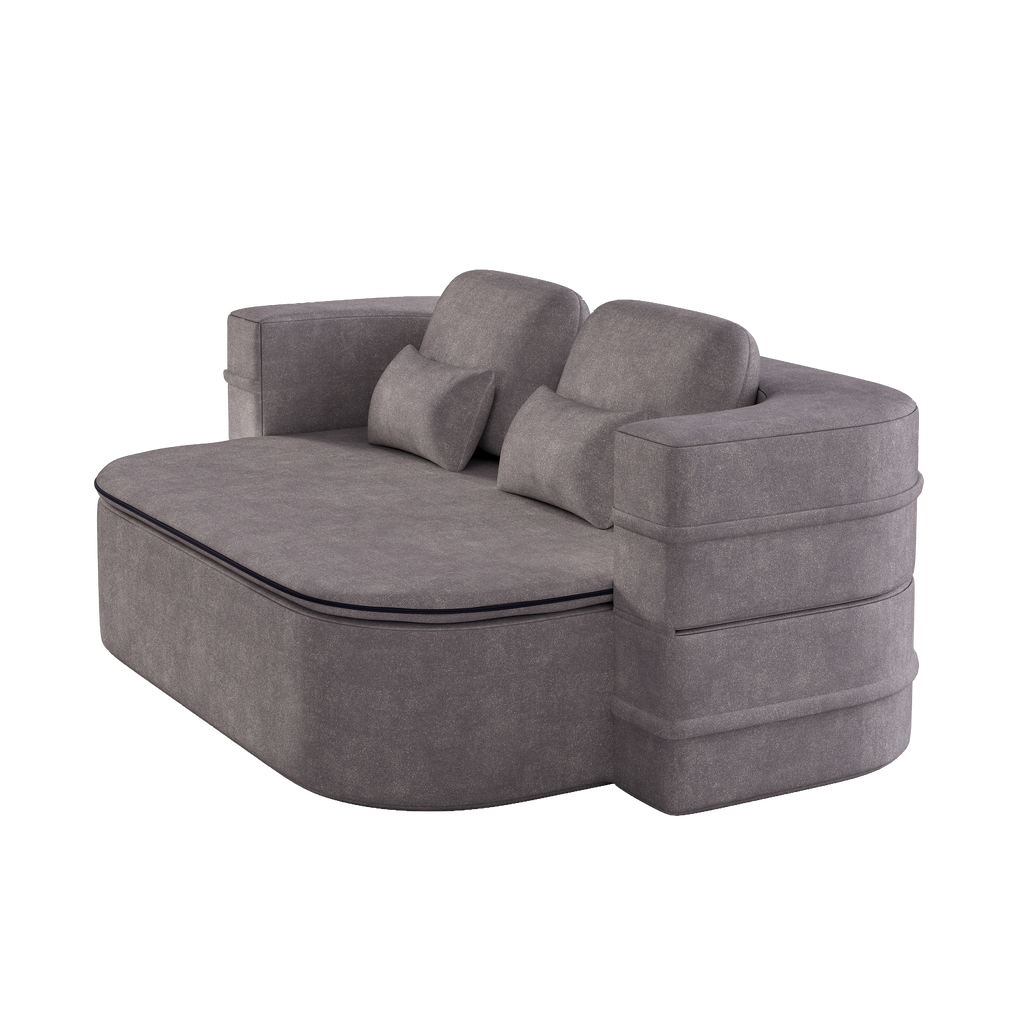 75''2-in-1 Foldable Sofa,Convertible Sleeper Foam Sofa Bed with Multi Functional Blanket, Chenille Floor folding sofa bed,  Floor Sofa Lounge Sofa for Living Room Bedroom Lounge Studio