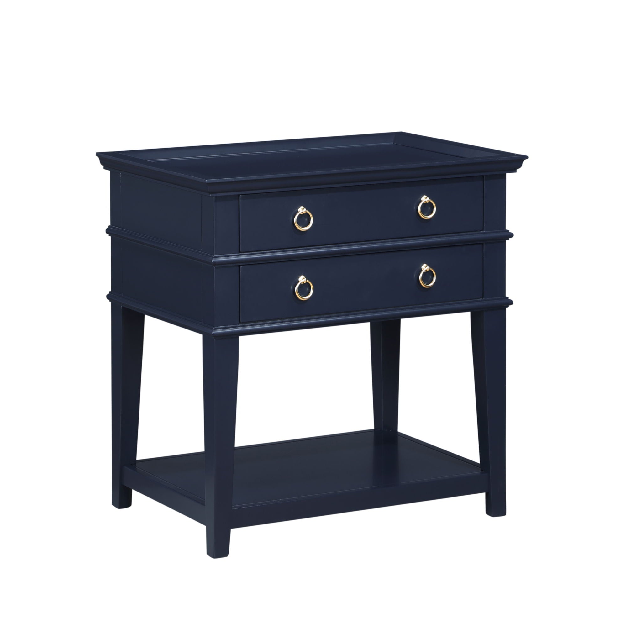Carmona - 2 Drawer Tray Top Nightstand Pulls