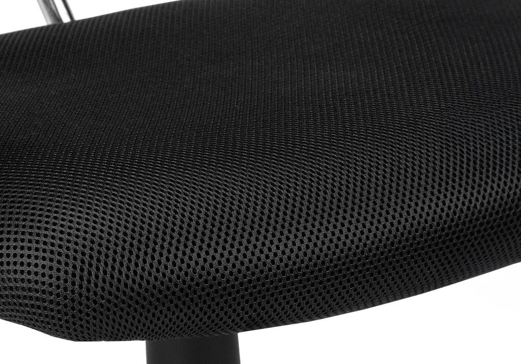 Office Chair, Adjustable Height, Swivel, Ergonomic, Armrests, Computer Desk, Work, Juvenile, Black Mesh, Black Metal, Contemporary, Modern