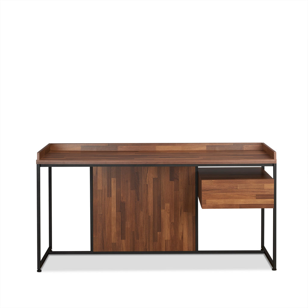 Sara Walnut & Sandy Black Finish Writing Desk