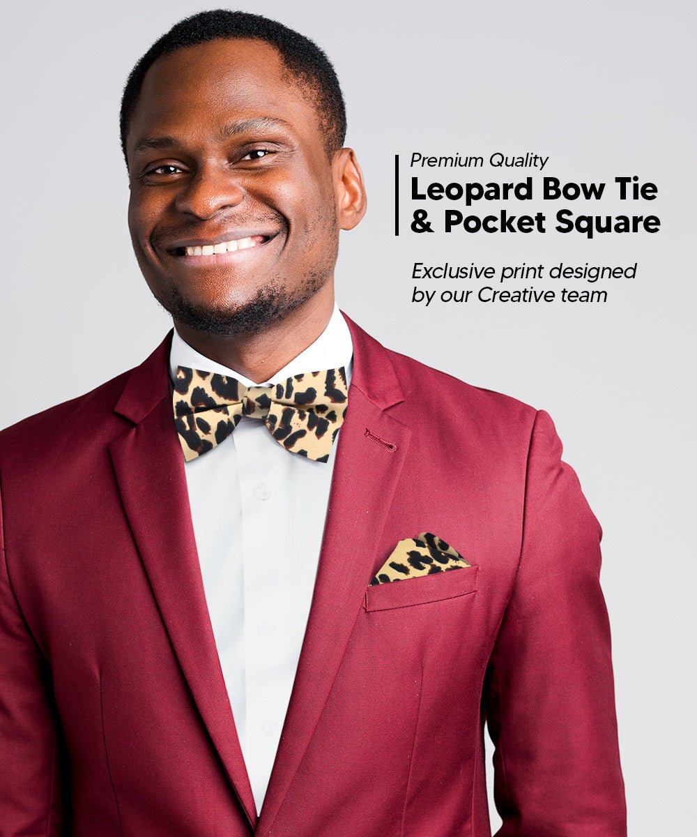 Vittorio Farina Men's Kente Satin Bow Tie & Pocket Square in Gift Box