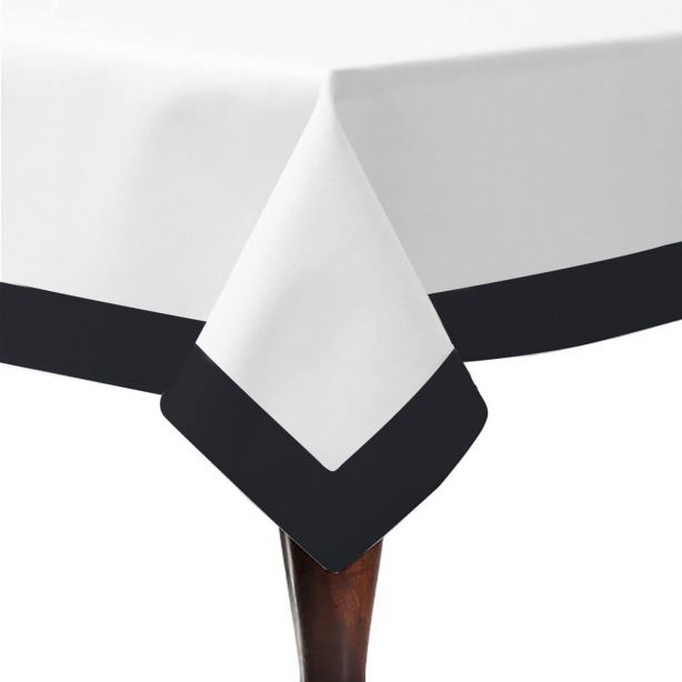 Border Frame Poly Cotton Table Cloth