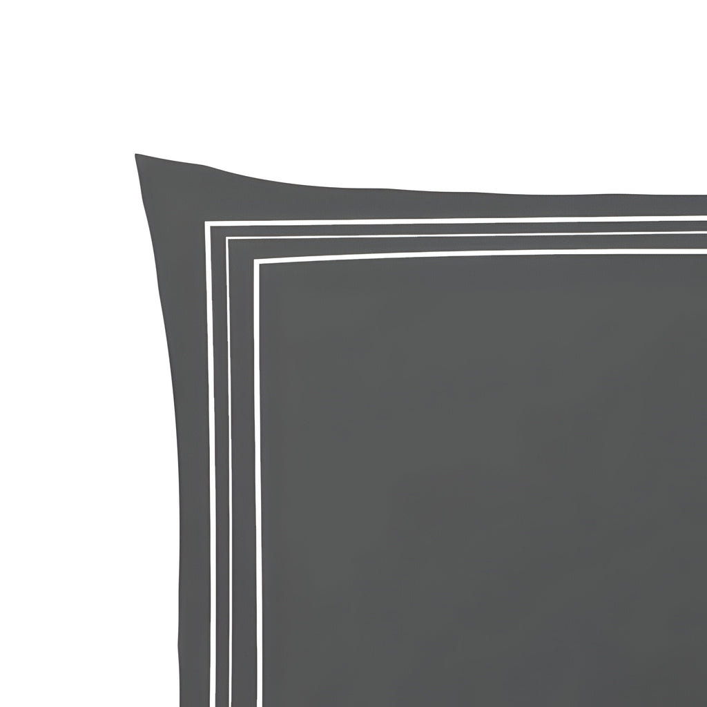 400TC Cotton Classic Luxurious Embroidery Sateen Solid Duvet Cover Set
