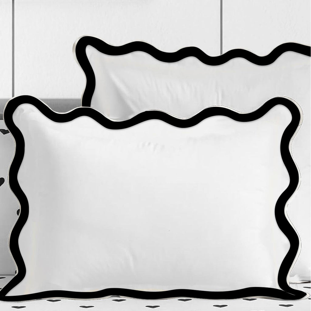 400TC Applique Scalloped Embroidery Cotton Duvet Cover Set