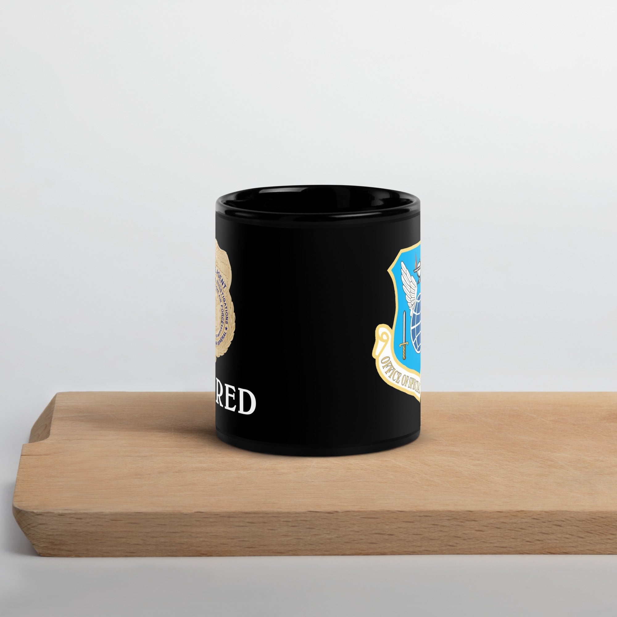 AFOSI Retired Badge and Shield Coffee Mug - Black