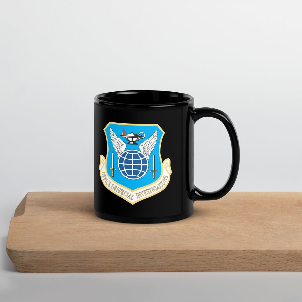 AFOSI Retired Badge and Shield Coffee Mug - Black