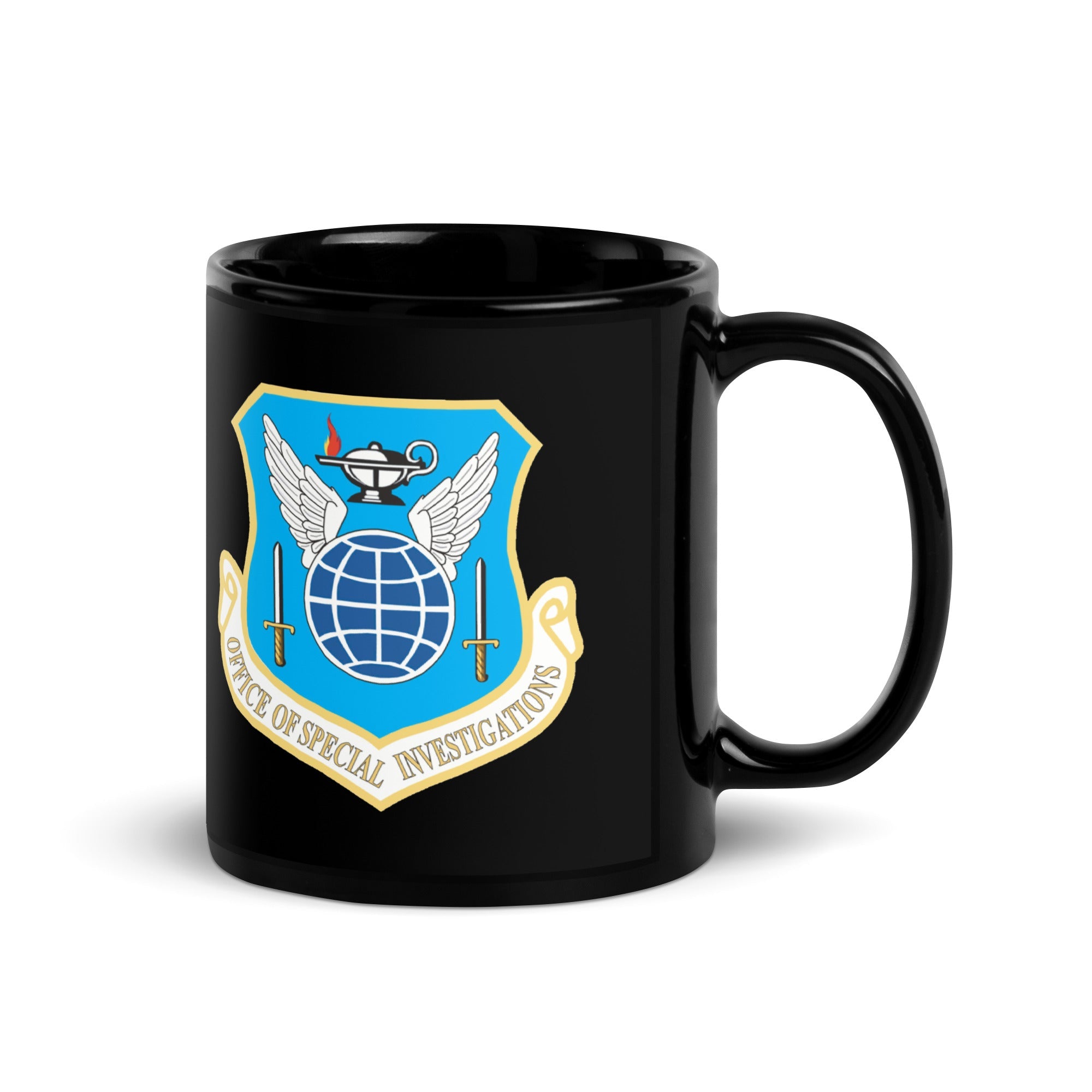 AFOSI Badge and Shield Coffee Mug - Black