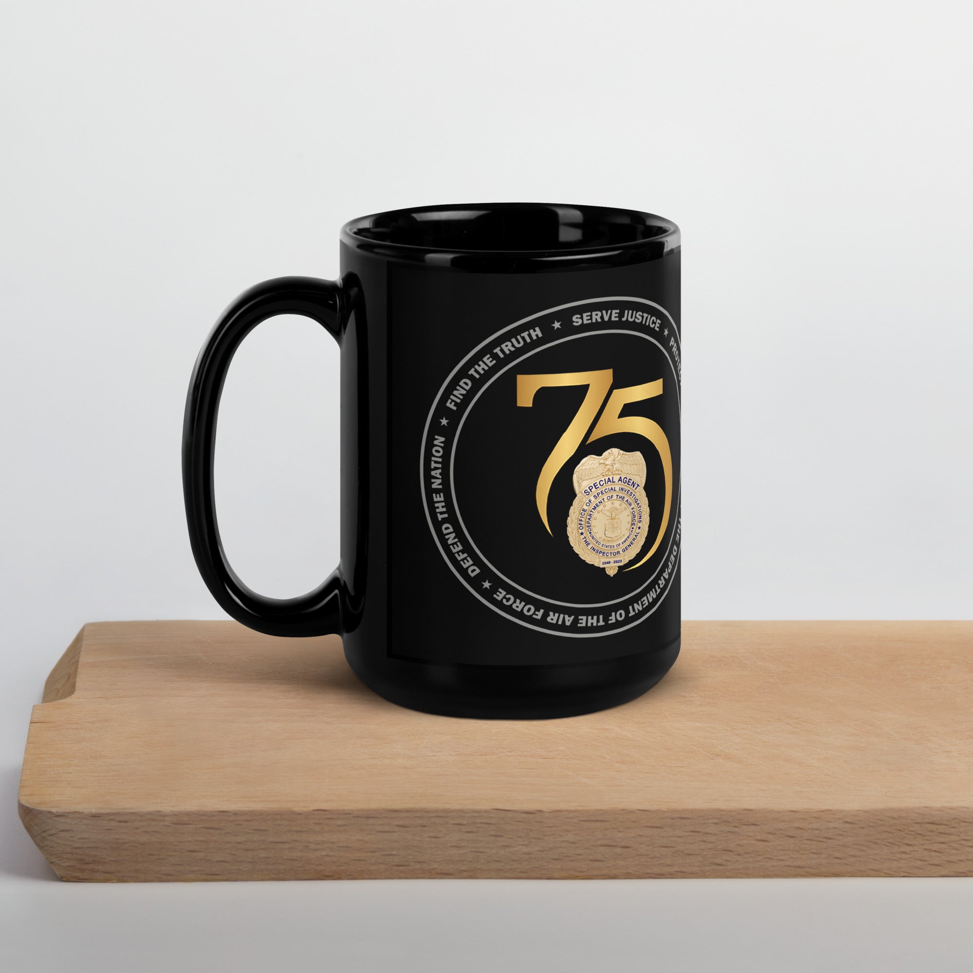 OSI 75th Anniversary Ceramic Mug - Black