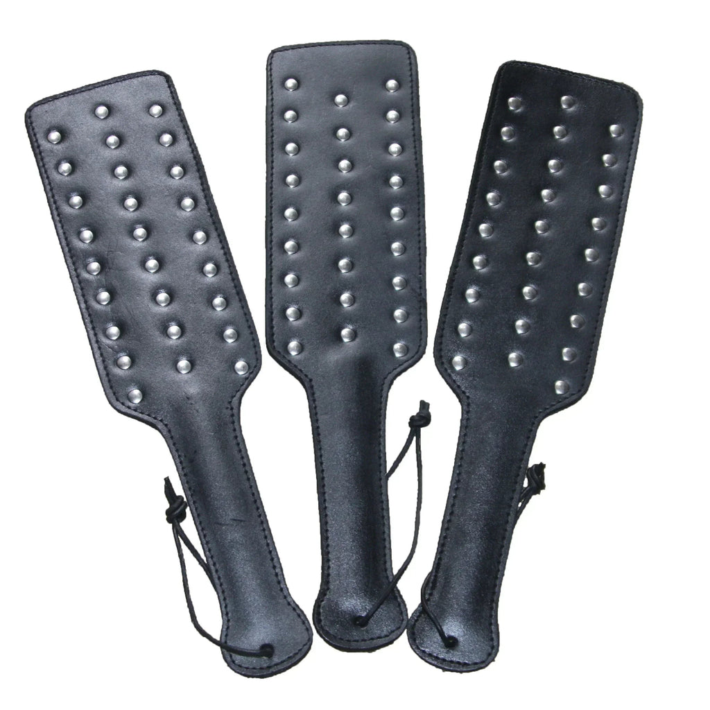 Bad Boy Hard BDSM Bondage Kit Wrist, Ankle & Thigh Cuffs, Collar, Paddles, Flogger, Blindfold & Leash | Black