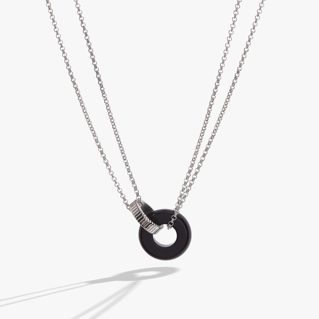 Black Onyx Textured Necklace
