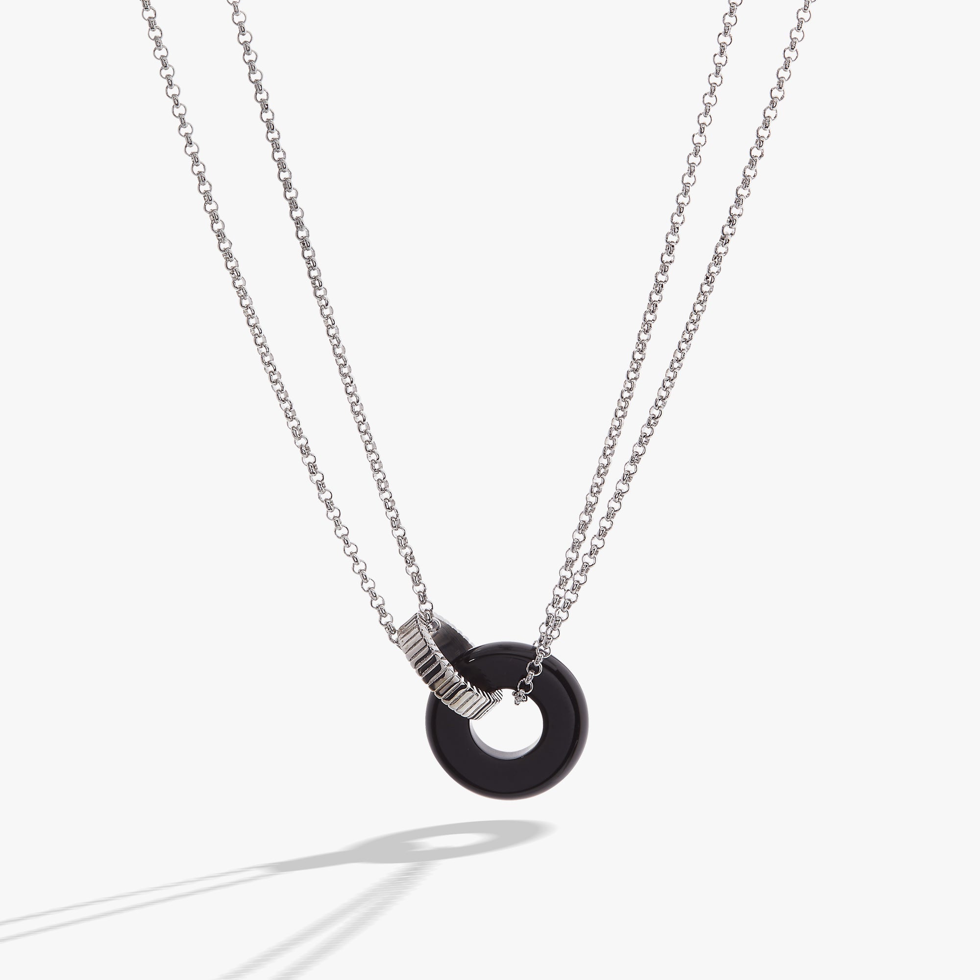 Black Onyx Textured Necklace