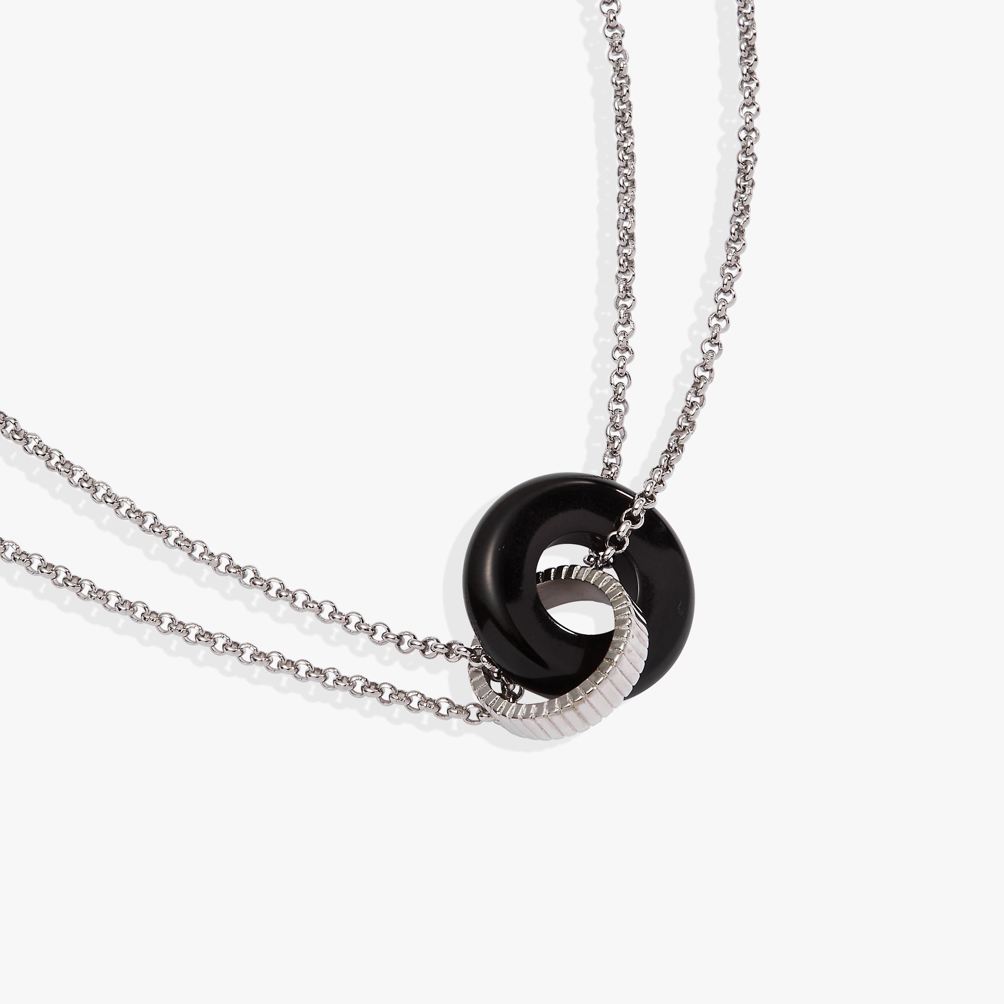 Black Onyx Textured Necklace