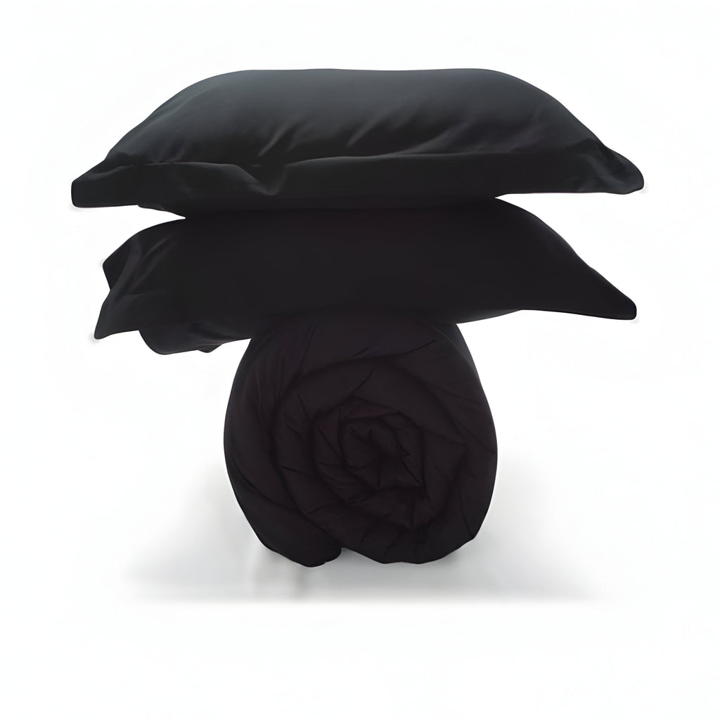 400TC Cotton Sateen Solid Duvet Cover Set