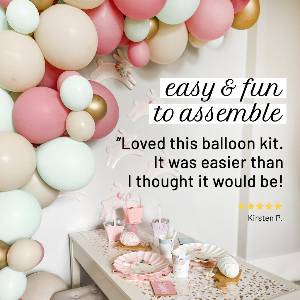 Boho Dusty Rose and Green Balloon Garland Kit