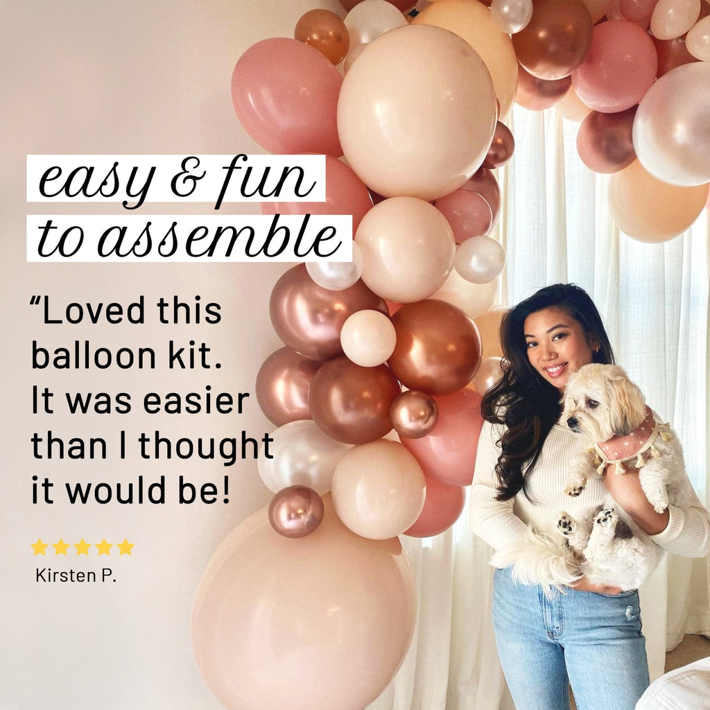 Chrome Rose Balloon Garland Kit