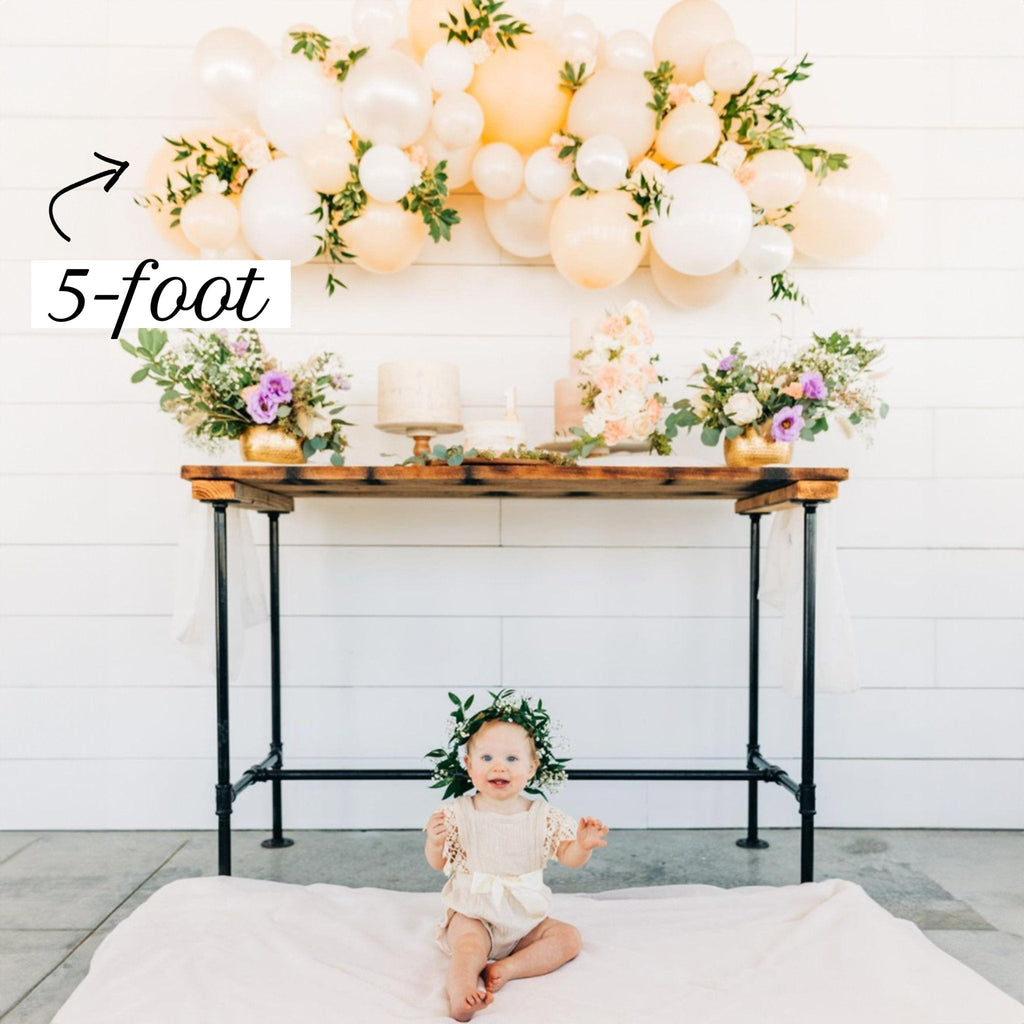 Neutral Boho Balloon Garland Kit – Blush, Linen & White