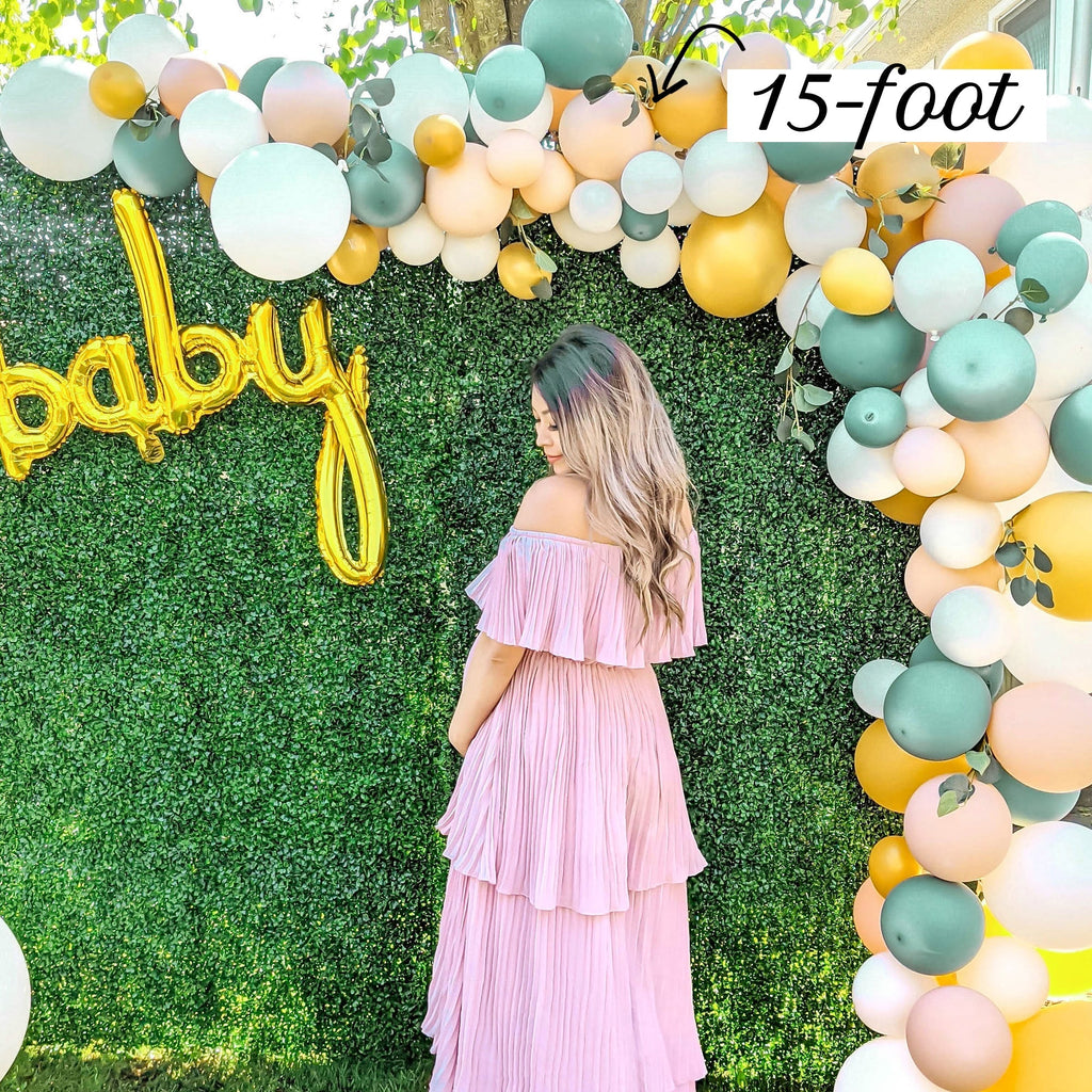 Boho Safari Balloon Garland Kit – Green, Gold, Blush