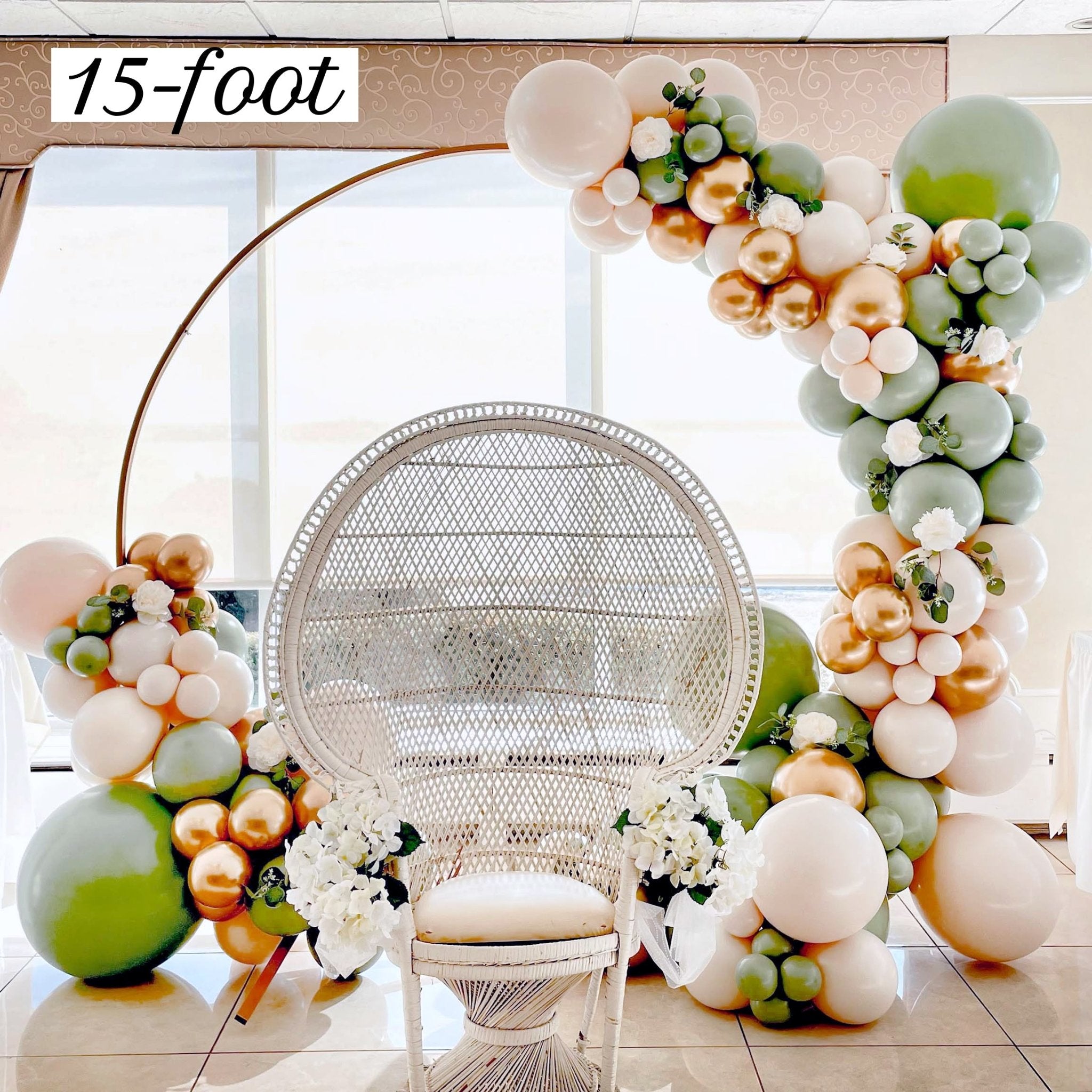 Boho Safari Balloon Garland Kit – Green, Gold, Blush