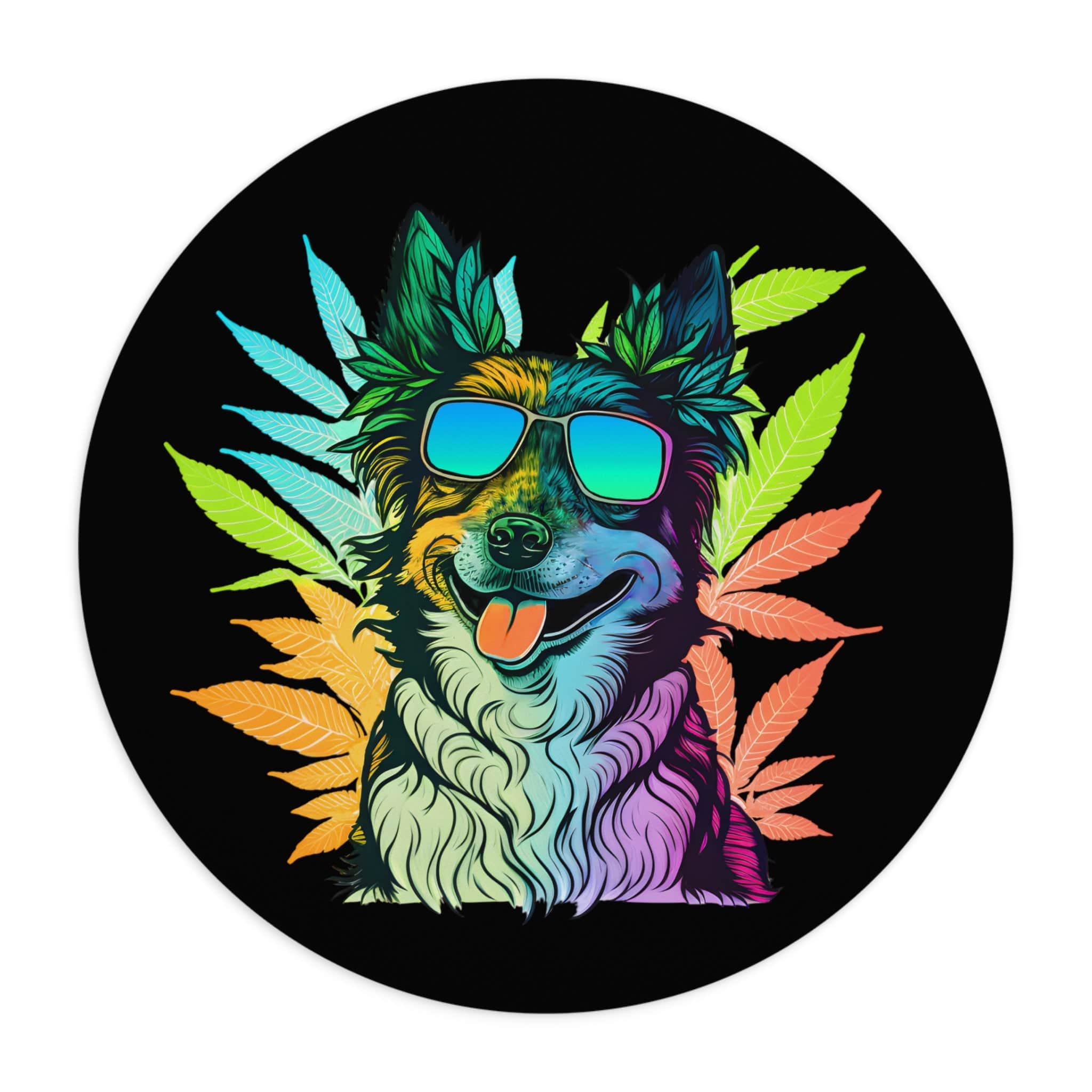 Cannabis Border Collie Mouse Pad