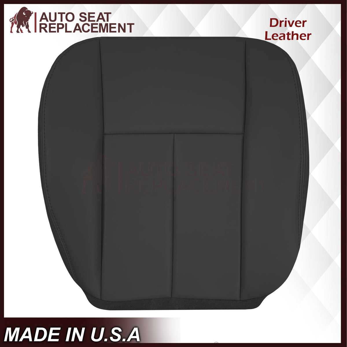 2005 to 2009 For Saab 9-7X SUV Front Base Bottom Syn. Leather Seat Cover In Black