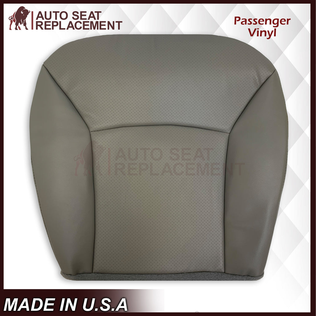 For 2003-2008 Ford E250 Econoline Van Perforated Front Vinyl Replacement Seat Covers in Flint Gray