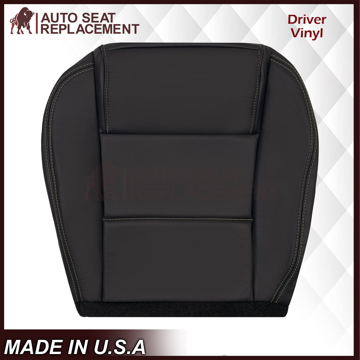 2005-2009 Ford Mustang Coupe GT V6 Leather Replacement Seat Covers in Black