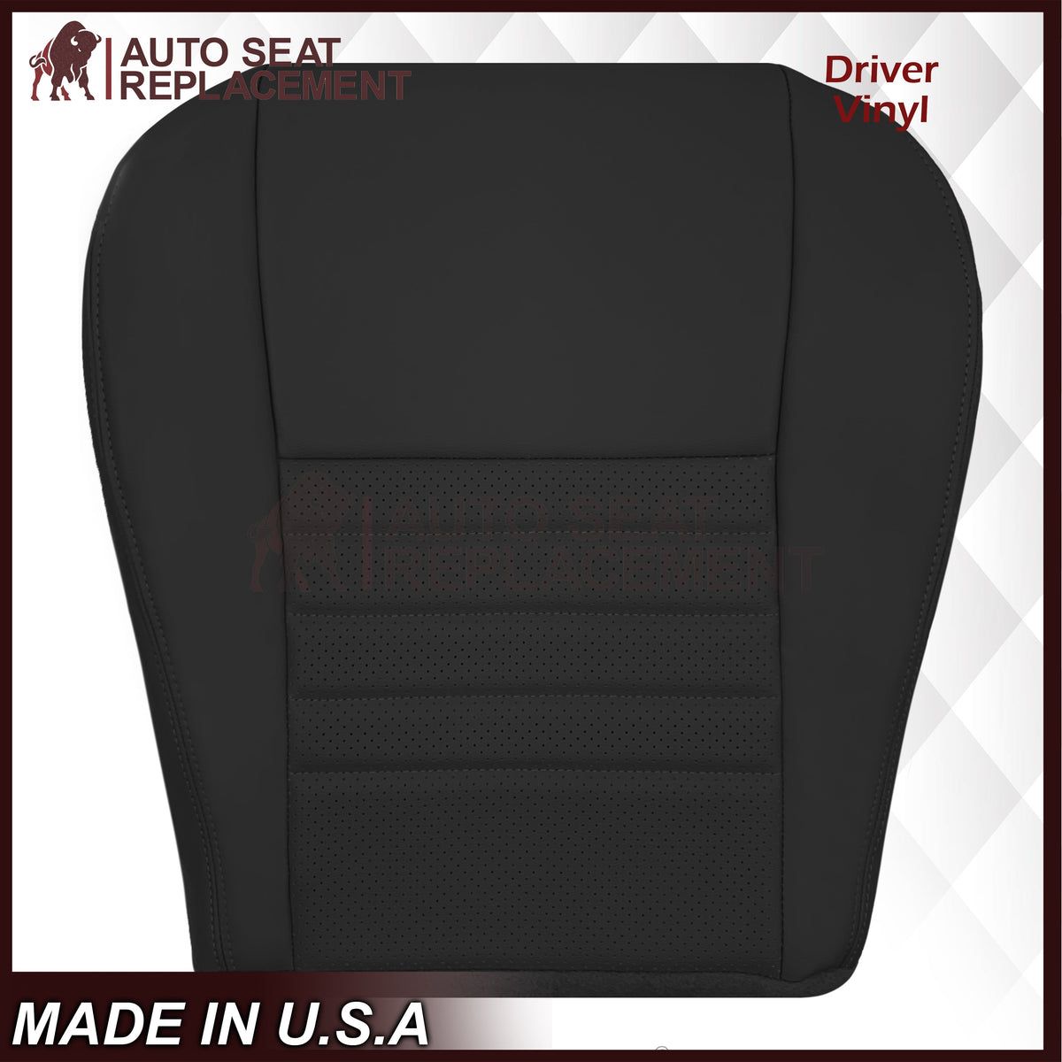 1999-2004 Ford Mustang GT Convertible Replacement Seat Cover in Dark Charcoal Black: Choose From Variation