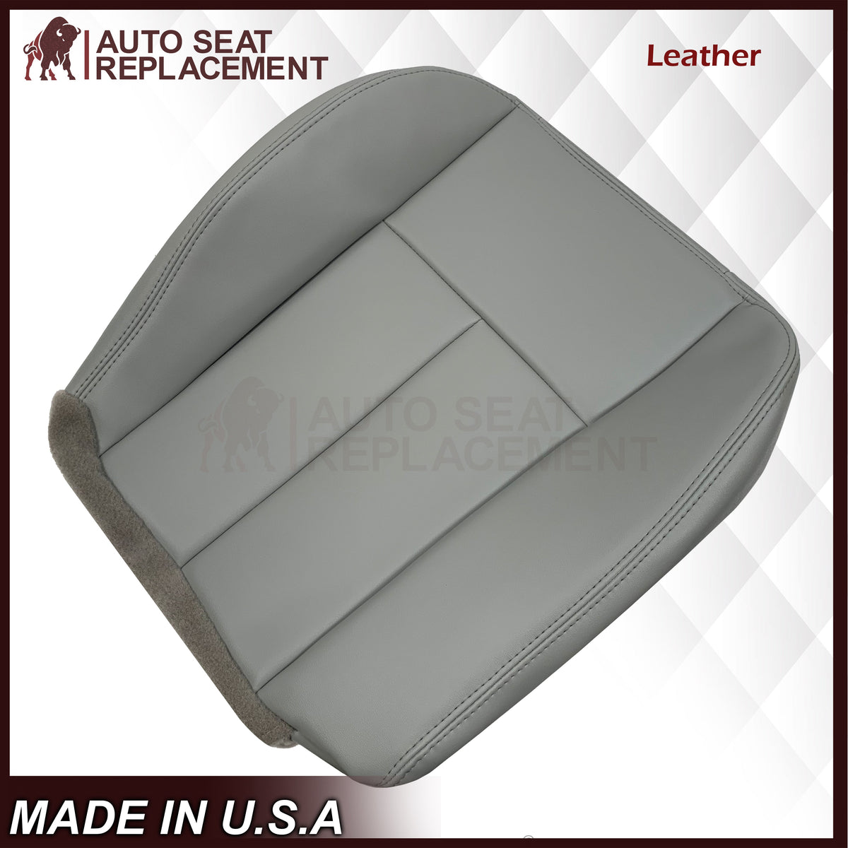 2004-2007 Buick Rainier Leather Replacement Seat Cover In Light Gray