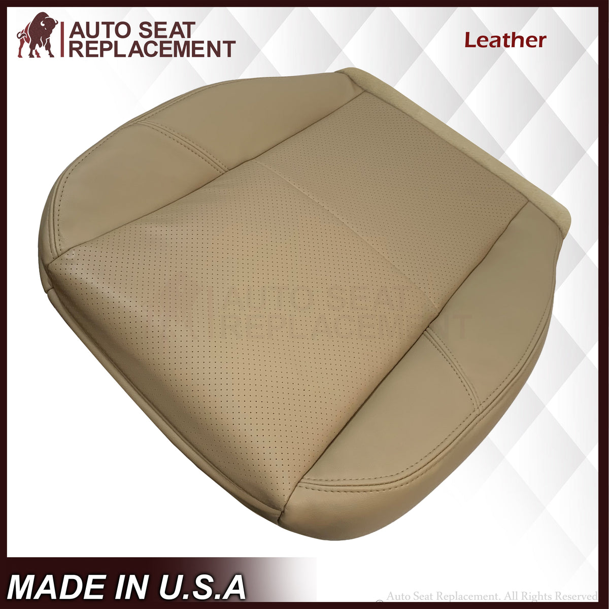 2009-2014 Cadillac Escalade Perforated Seat Cover in Light Cashmere Tan: Choose From Variation
