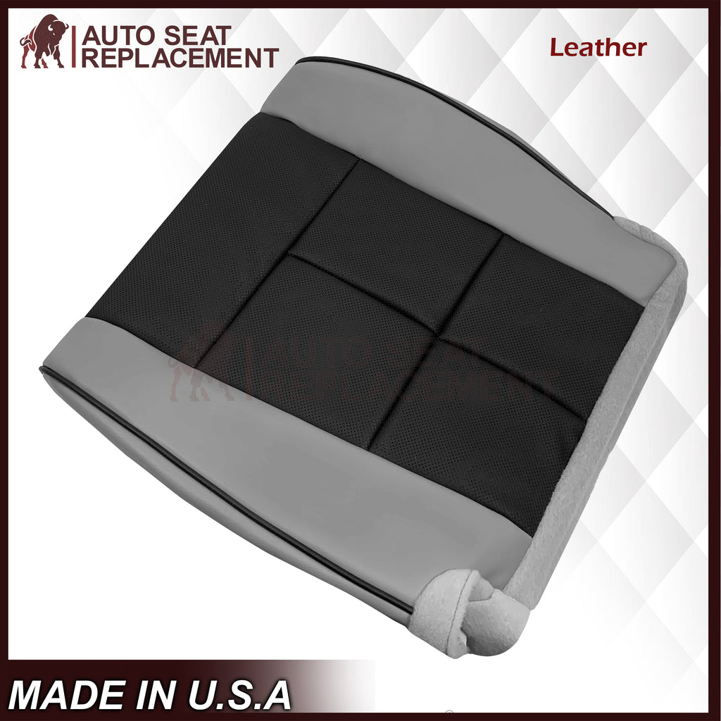 2007 - 2014 Lincoln Navigator Bottom Seat Cover in 2 Tone Gray & Black Leather or Vinyl