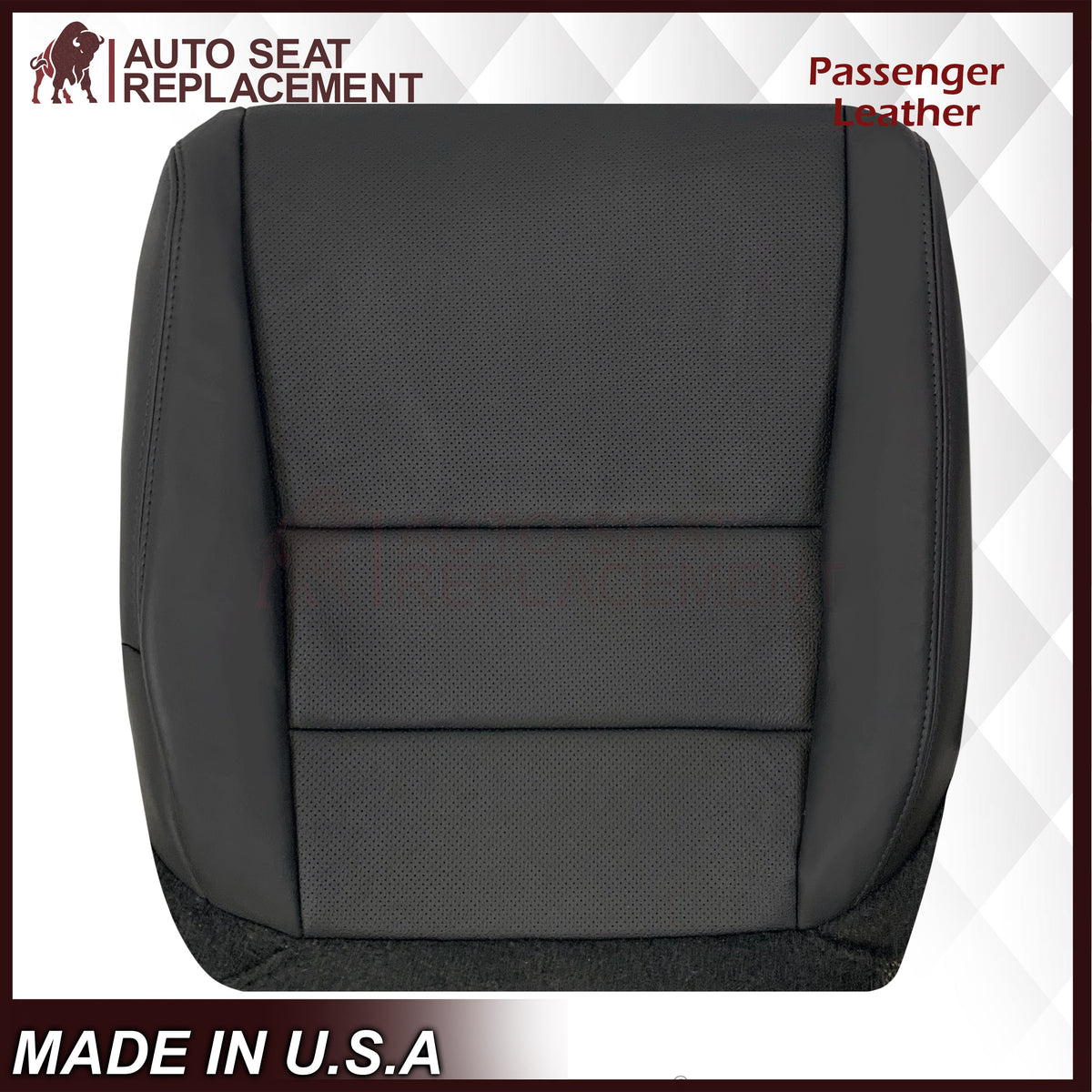 2005 - 2008 Acura TL Driver Or Passenger Seat Covers In Black: Choose Leather OR Synthetic Leather