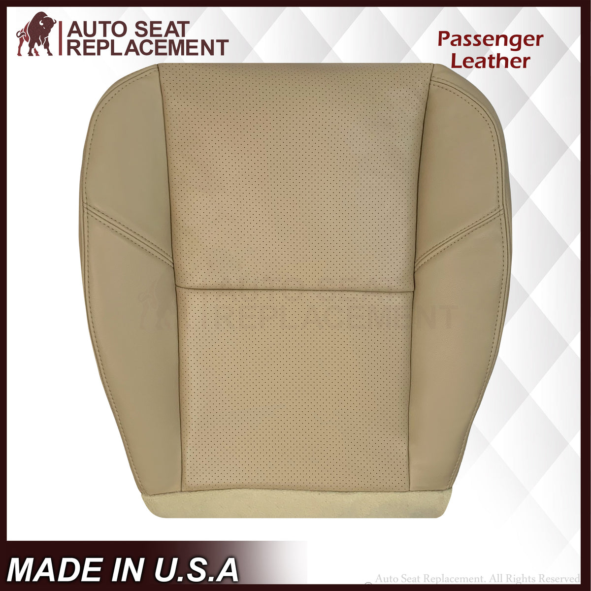 2009-2014 Cadillac Escalade Perforated Seat Cover in Light Cashmere Tan: Choose From Variation