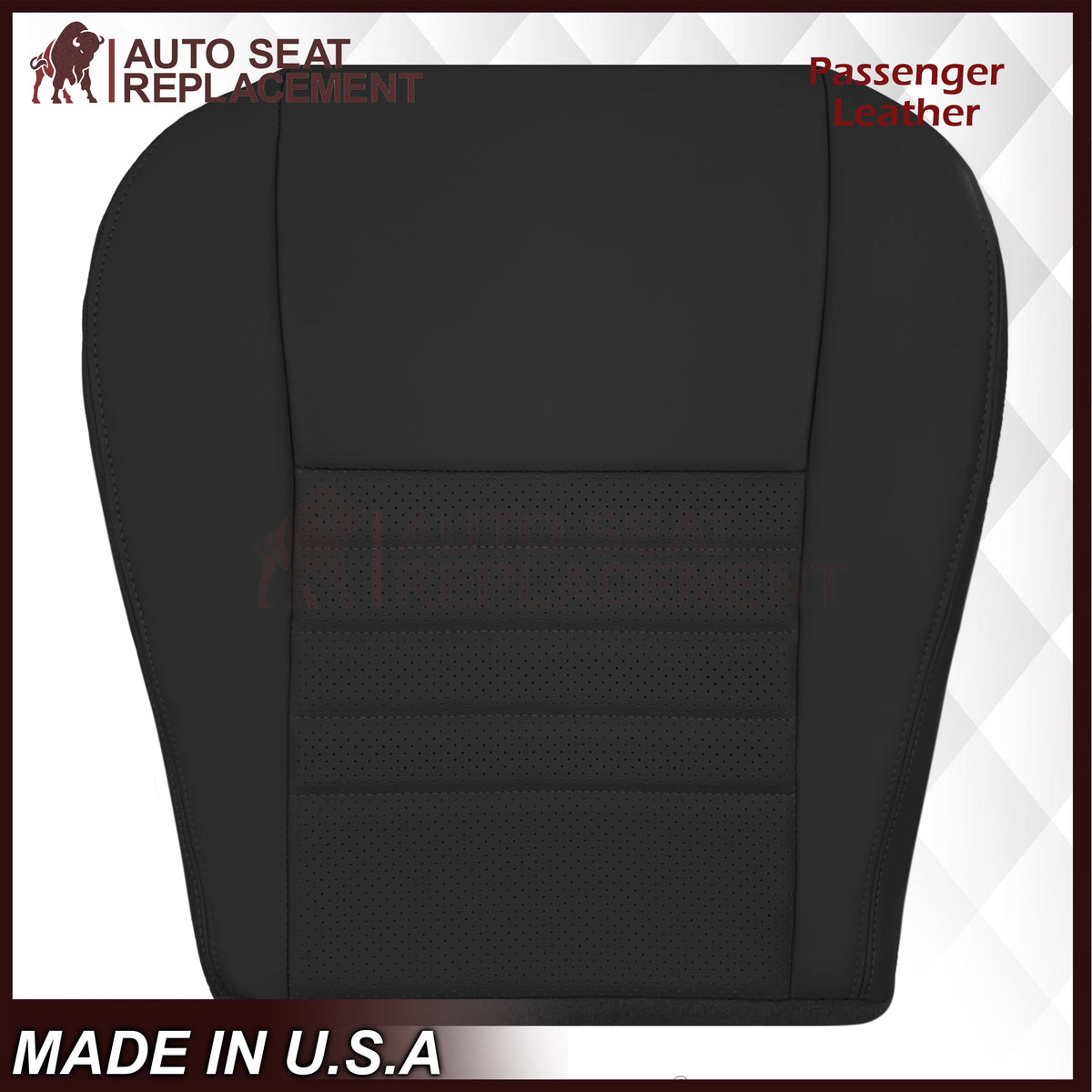 1999-2004 Ford Mustang GT Convertible Replacement Seat Cover in Dark Charcoal Black: Choose From Variation