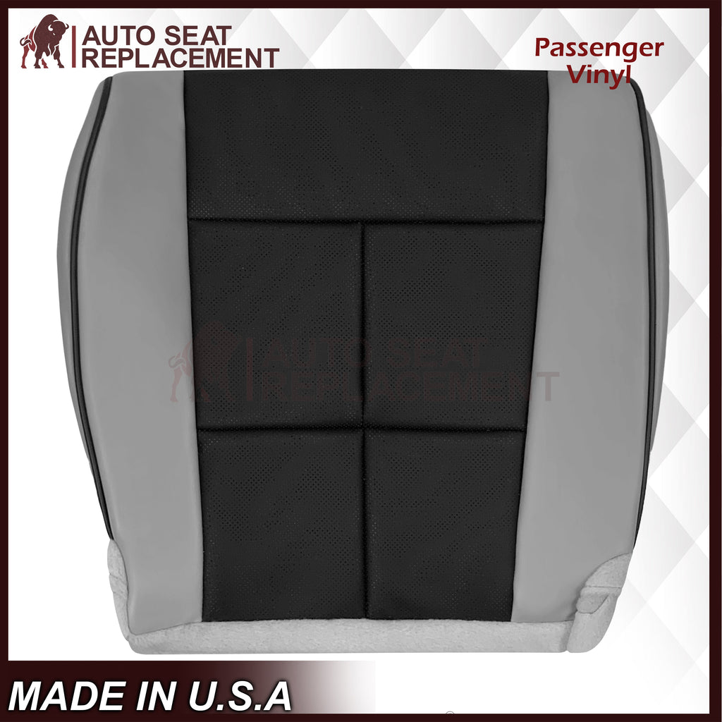 2007 - 2014 Lincoln Navigator Bottom Seat Cover in 2 Tone Gray & Black Leather or Vinyl
