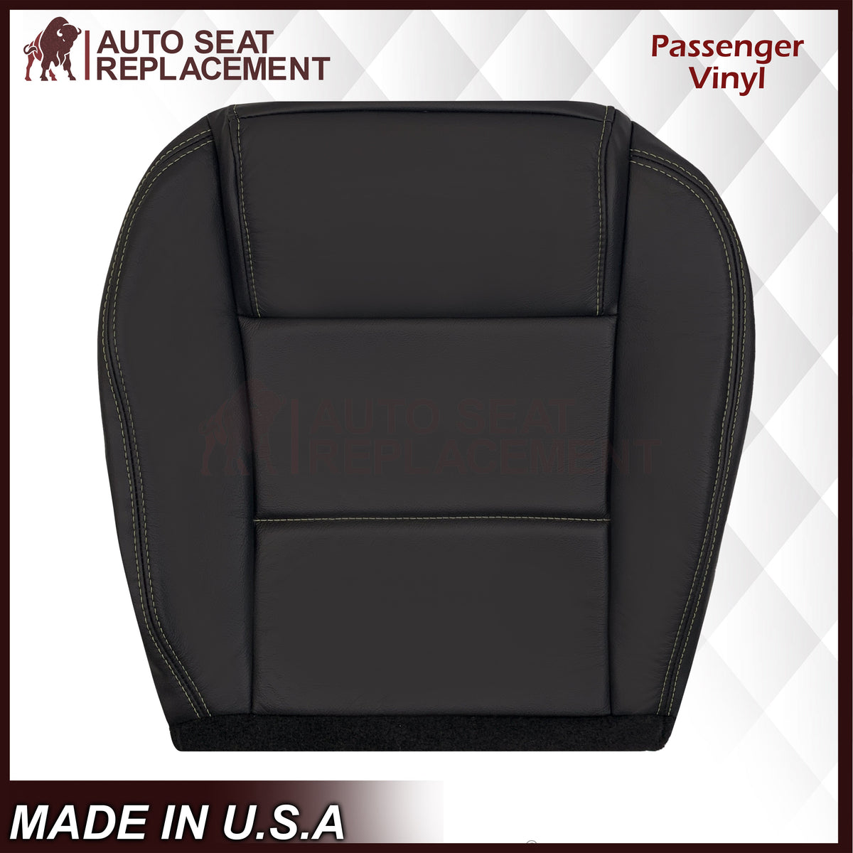 2005-2009 Ford Mustang Coupe GT V6 Leather Replacement Seat Covers in Black