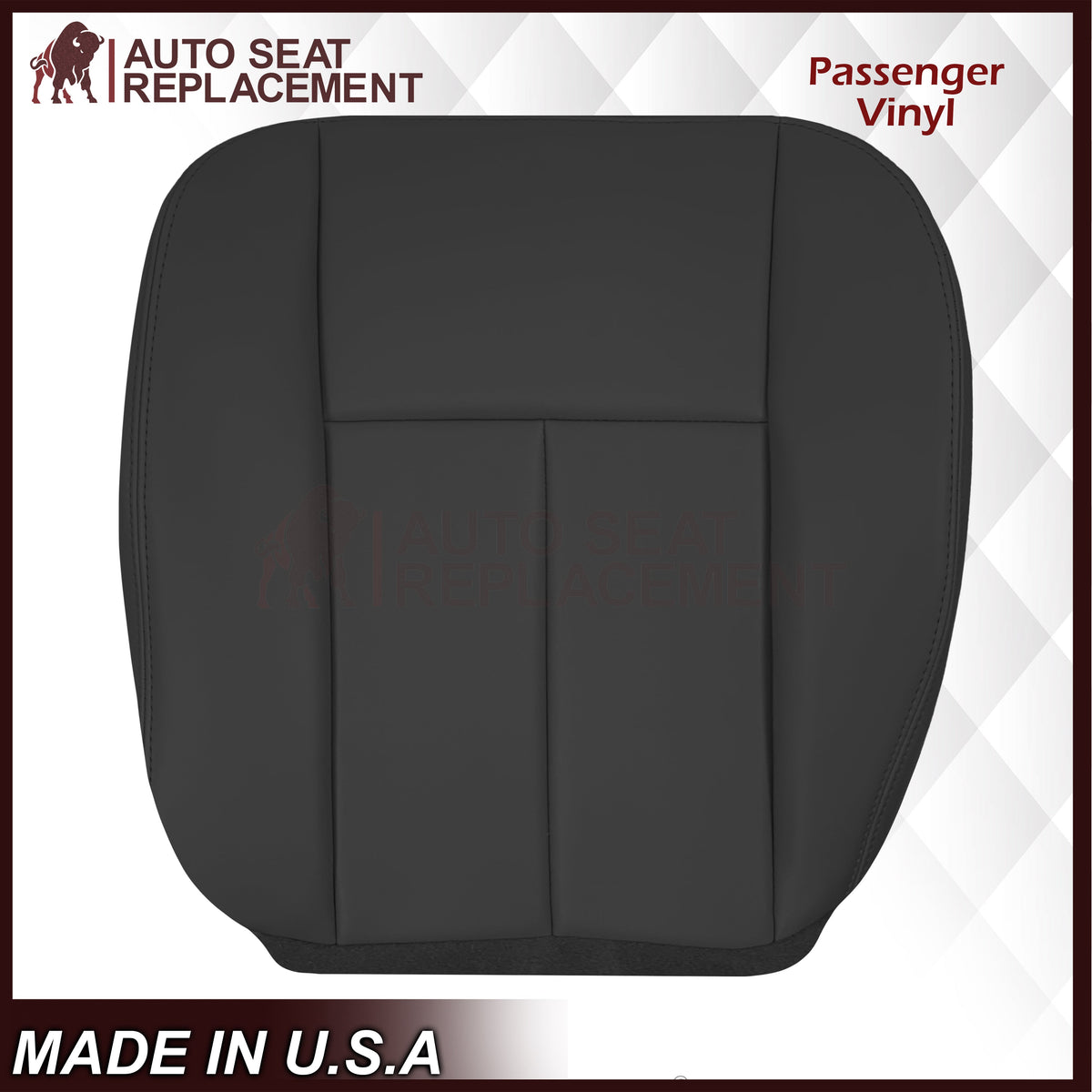 2005 to 2009 For Saab 9-7X SUV Front Base Bottom Syn. Leather Seat Cover In Black
