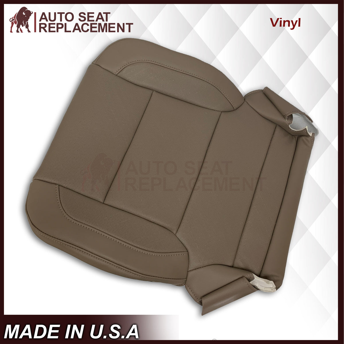 2014-2019 Chevy Silverado Tahoe Suburban & GMC Yukon PERFORATED Leather Seat Cover Replacement in Black, Gray, or Tan