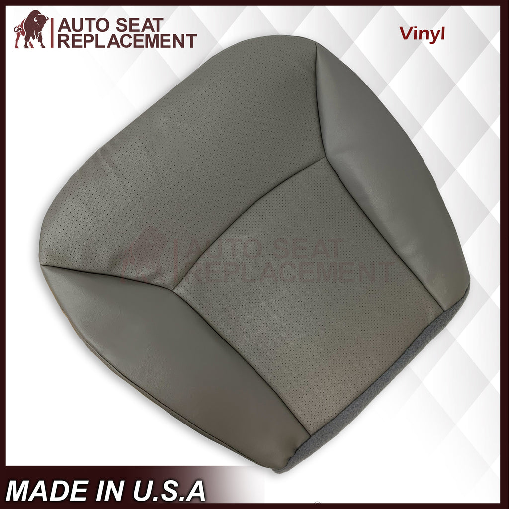 For 2003-2008 Ford E250 Econoline Van Perforated Front Vinyl Replacement Seat Covers in Flint Gray