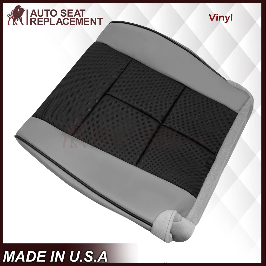 2007 - 2014 Lincoln Navigator Bottom Seat Cover in 2 Tone Gray & Black Leather or Vinyl