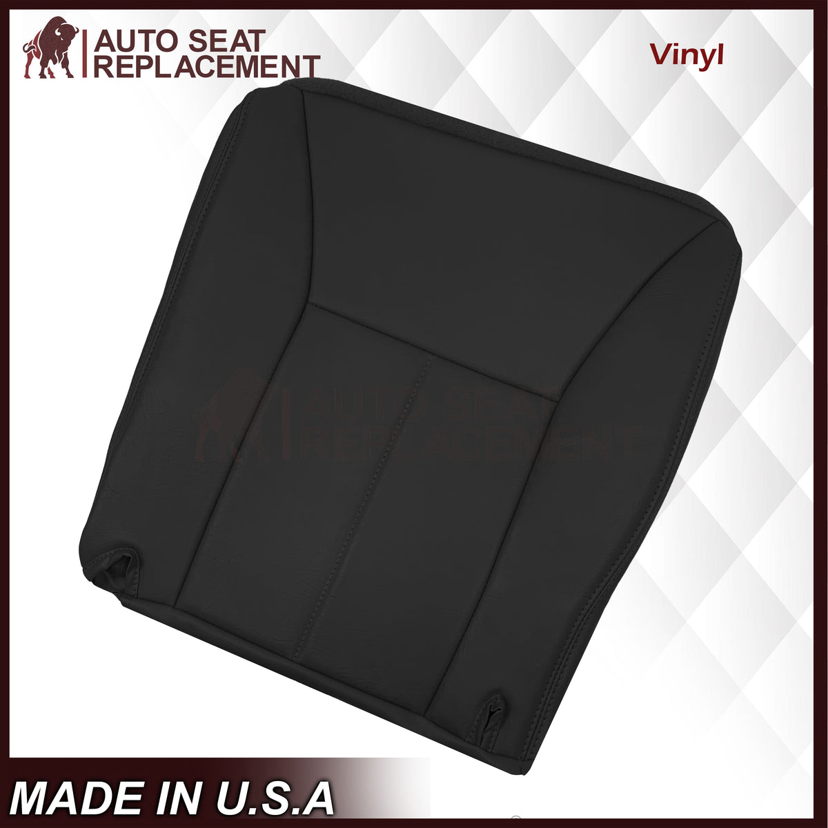 1998-2002 Dodge Ram 1500 Base Work Truck SINGLE CAB Seat Cover in Agate Very Dark Gray Vinyl