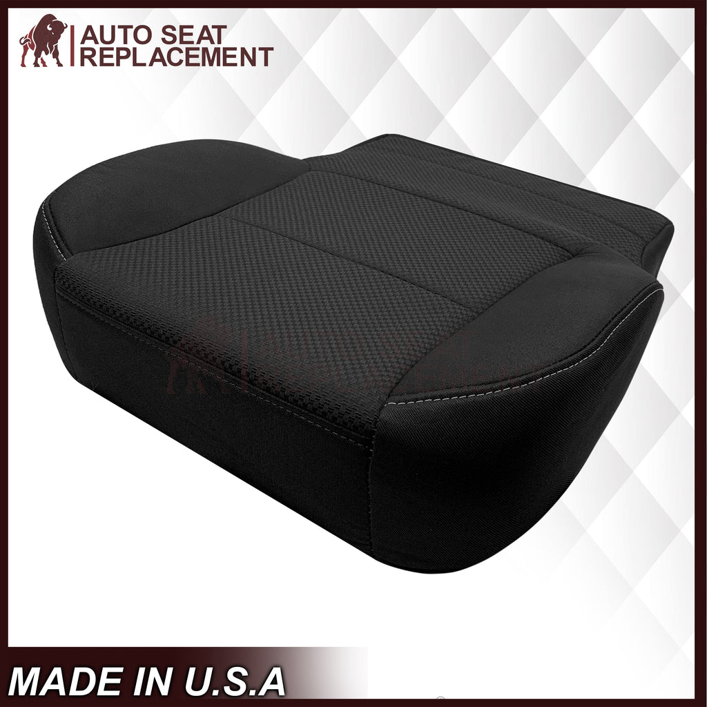 2014-2019 GMC Sierra W/T Base Work Truck Replacement Cloth Seat Cover: Black