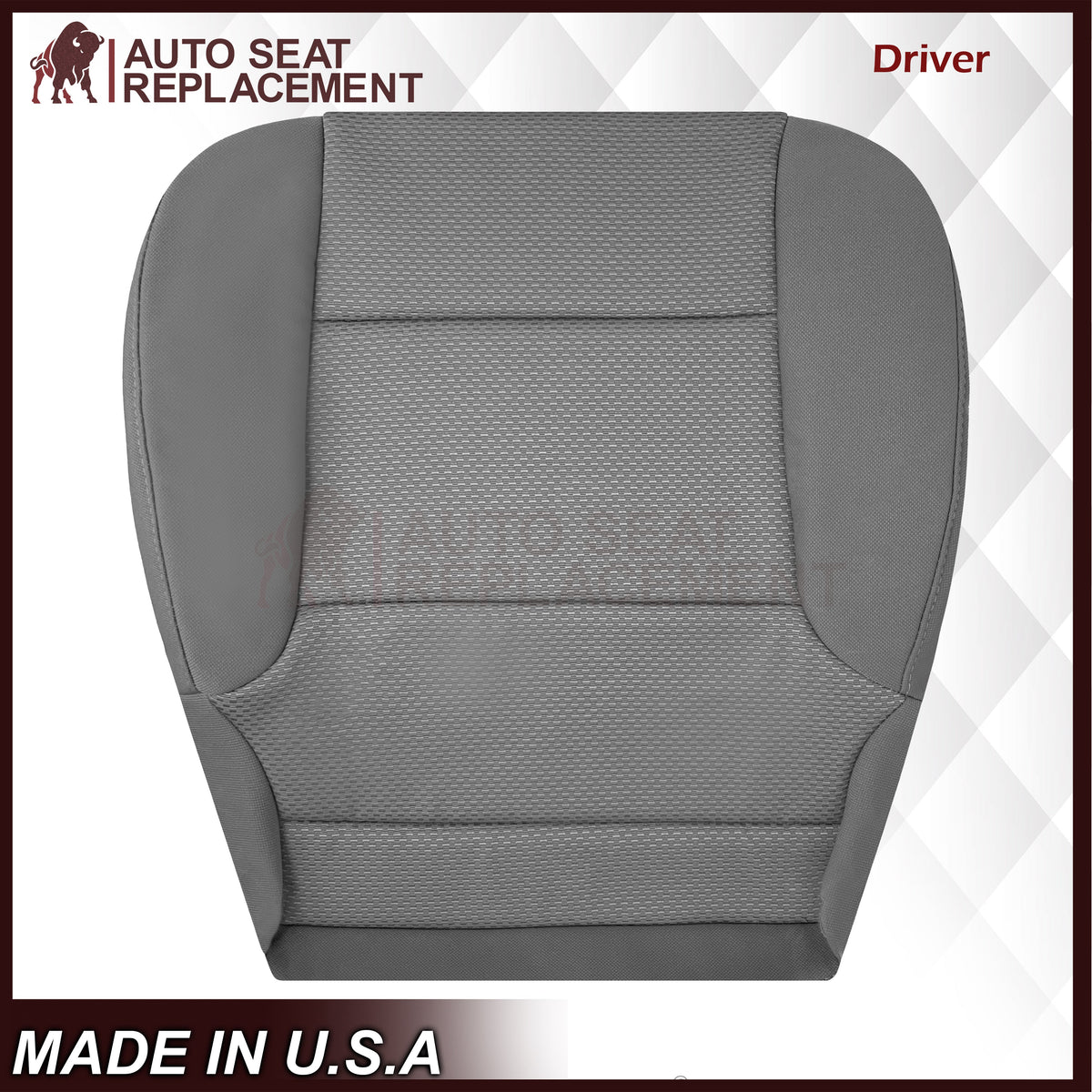 2014-2019 GMC Sierra W/T Base Work Truck Replacement Cloth Seat Cover: Gray
