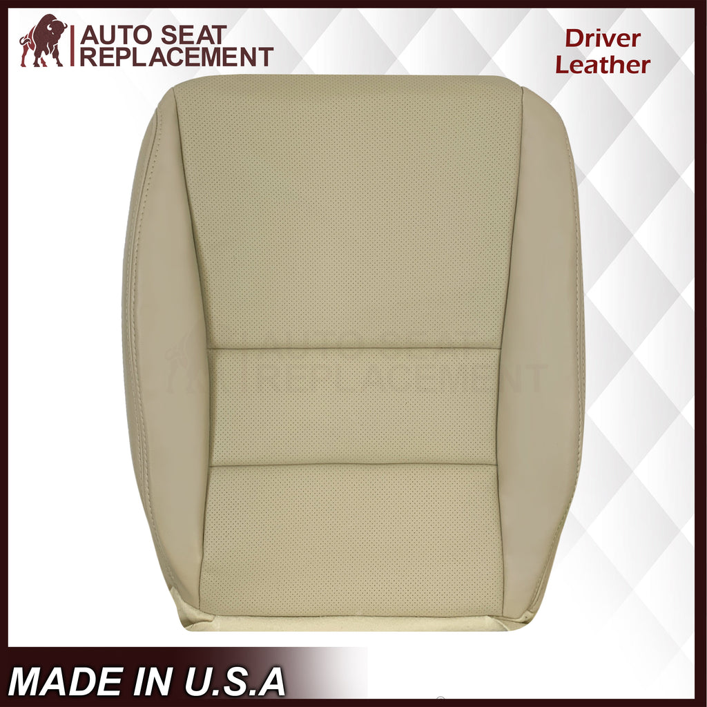 2004-2008 Acura TSX Driver Or Passenger Replacement Genuine Leather / Synthetic Leather Seat Covers: Perforated, Tan