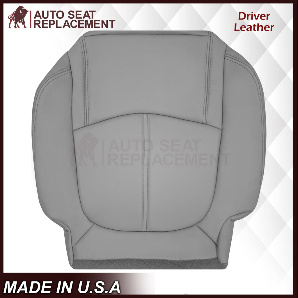 2009-2012 Chevrolet Traverse LT/LTZ Second Row Driver or Passenger Replacement Seat Cover: Non-Perforated, Gray