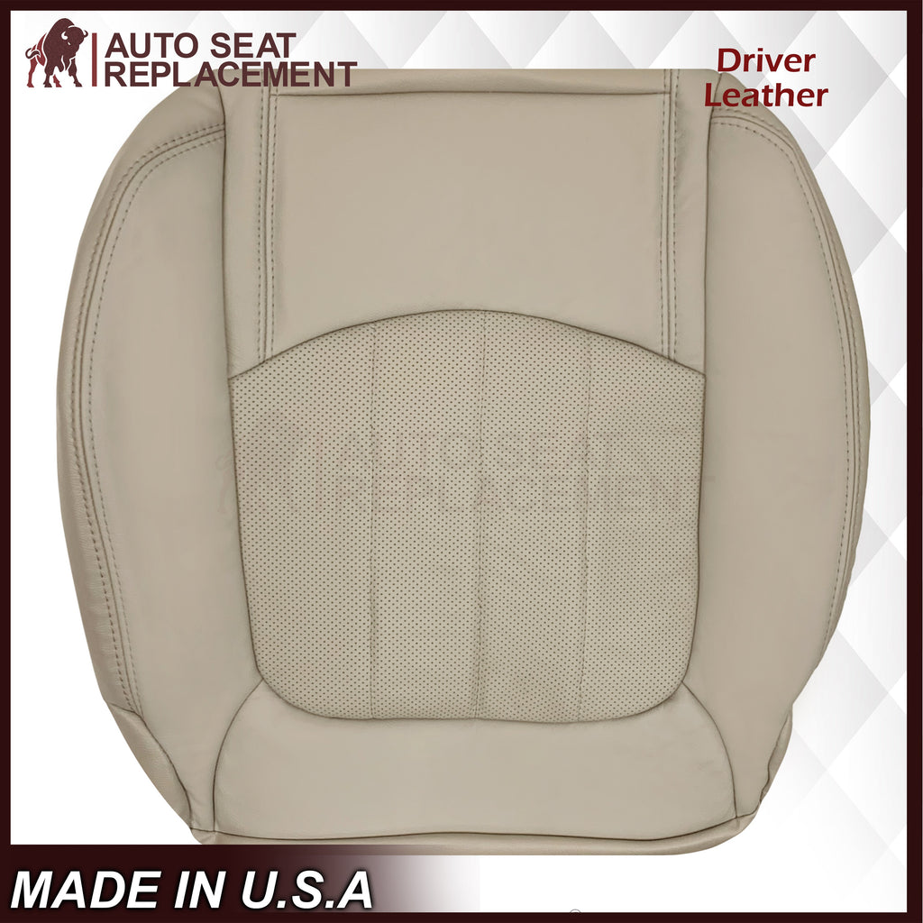 2009-2012 Chevrolet Traverse LT/LTZ Driver or Passenger Replacement Seat Cover: Perforated, Tan