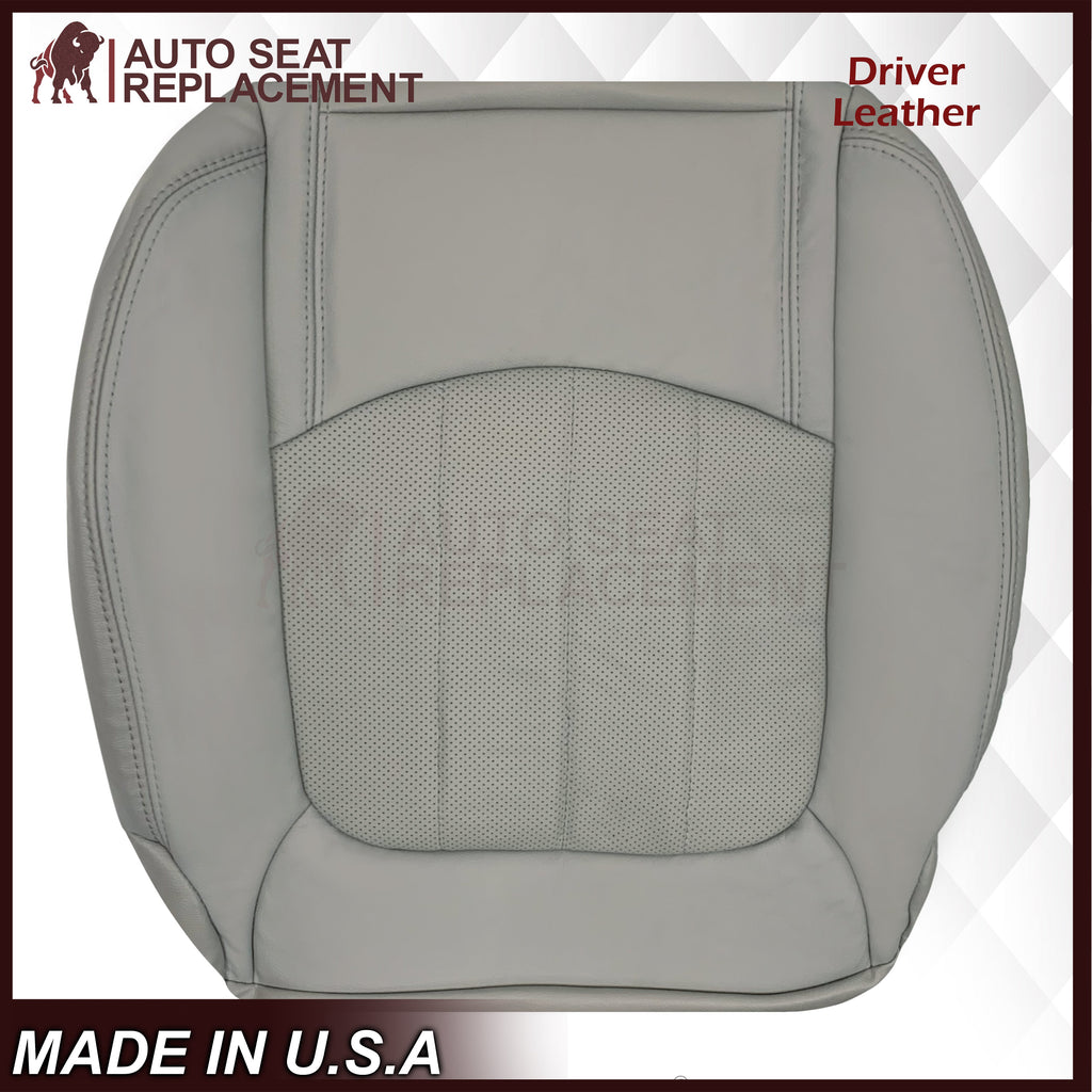 2009-2012 Chevrolet Traverse LT/LTZ Driver or Passenger Replacement Seat Cover: Perforated, Gray