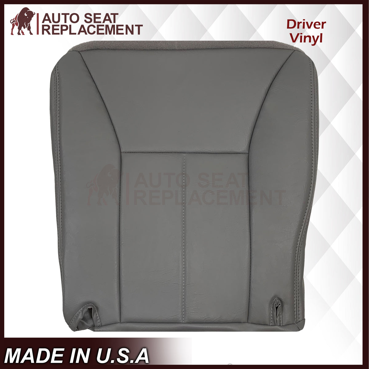 1998 - 2002 Dodge Ram 1500 Base Work Truck SINGLE CAB Seat Cover in Mist Gray Vinyl