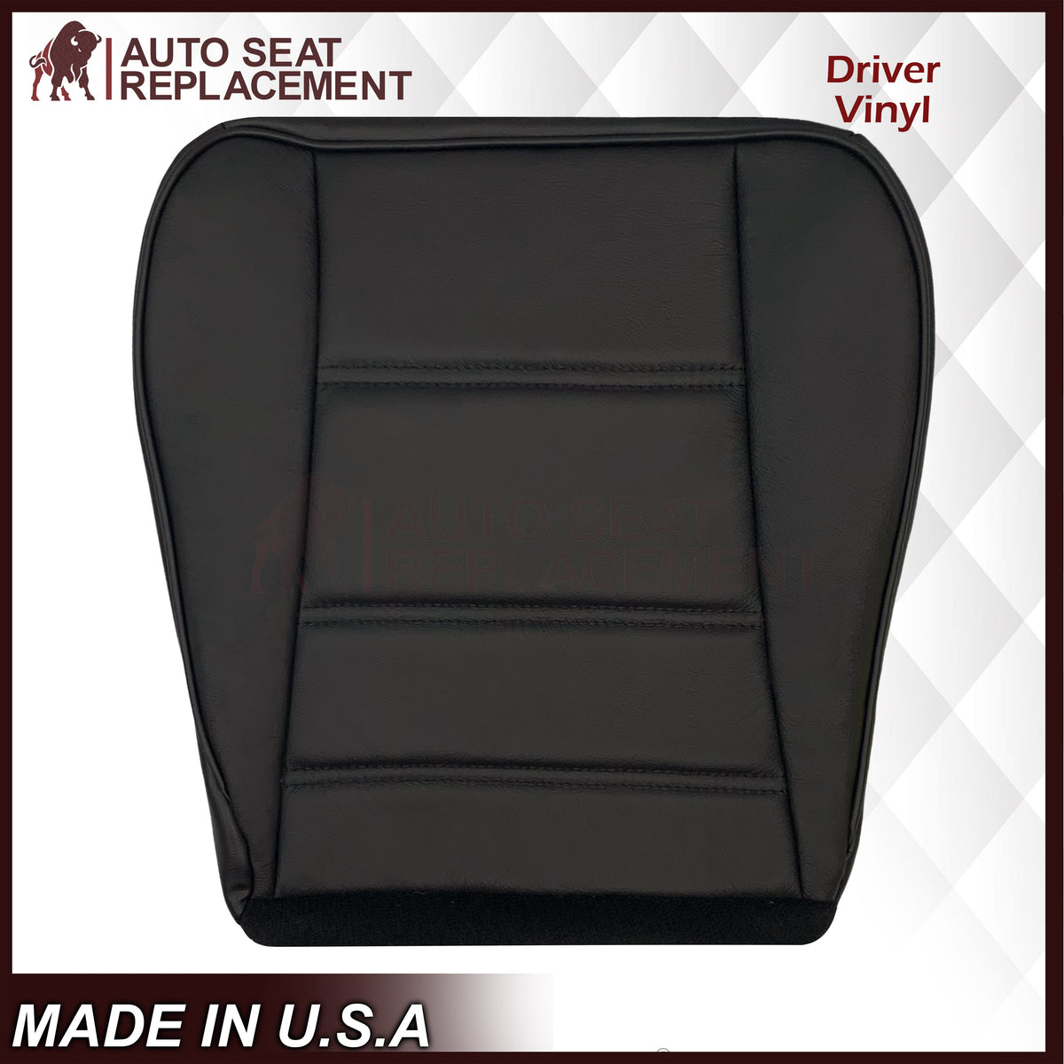 1999-2004 Ford Mustang V6 Replacement Seat Cover in Ebony Black: Choose From Variation